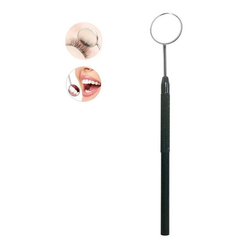 Espelho Dentista Precisão Extensão Alongamento Cílios Preto