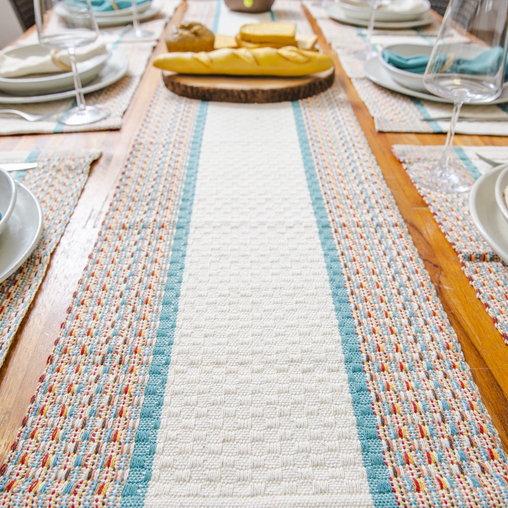 Caminho De Mesa Trilho Em Tear Mineiro Ideal Para Decorações Em Diversas Cores 100% Algodã...