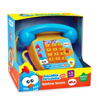 TELEFONE SONORO GALINHA PINTADINHA MINI MUSICAL - ELKA BRINQUEDOS em Oferta na Shopee