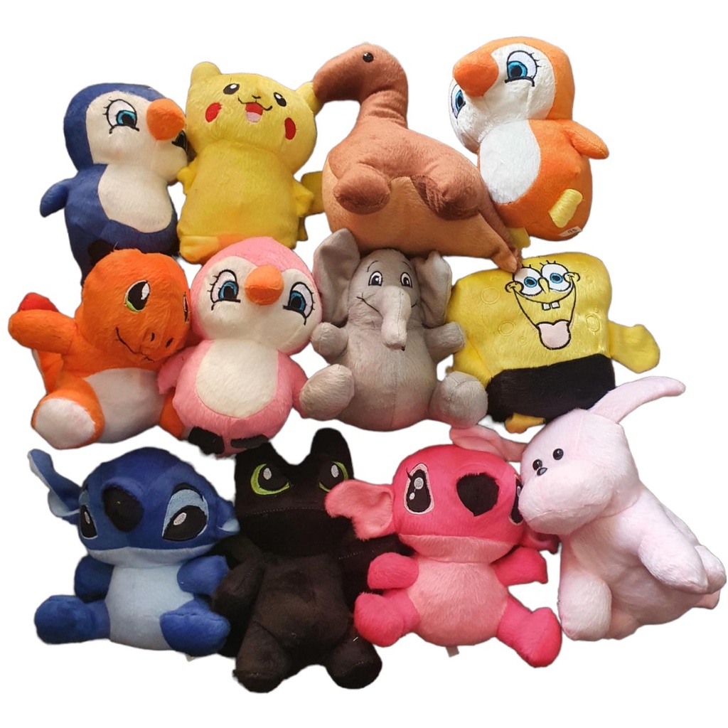 PELUCIAS BONECOS DE DESENHOS DIVERSOS PARA CRIANÇAS E PET | Shopee Brasil