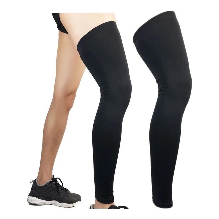Par Pernito Compressão Elástico Coxa Perna Ciclismo Corrida Proteção UV+