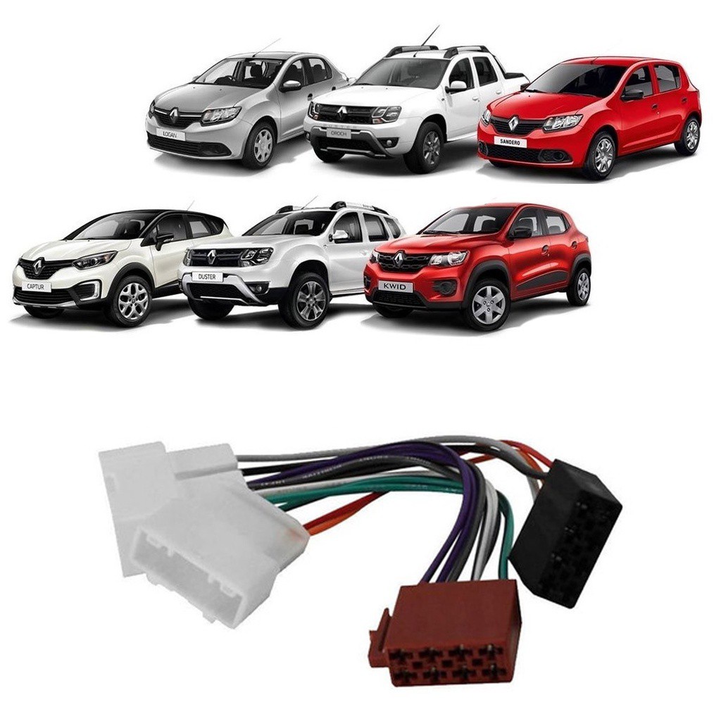 Chicote Do Rádio Para Renault Sandero, Duster, Logan, Kwid, Captur em Oferta na Shopee