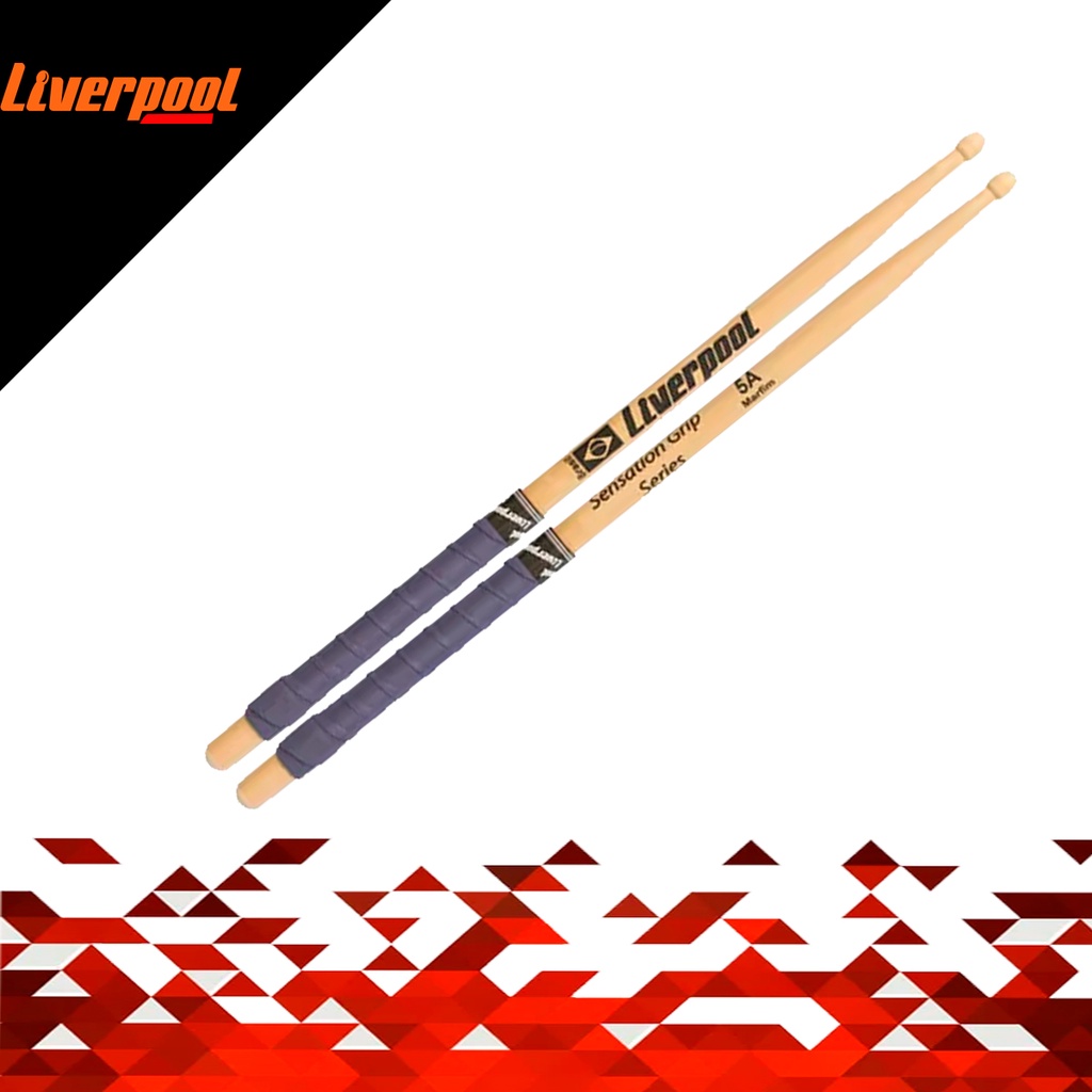 Par De Baquetas Com Grip 5a Liverpool Sensation Grip Series Bateria EVA 5AM