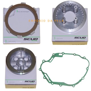 Kit Embreagem Scud Honda Cg 150 Fan Titan Start Bros150 Discos Platô Cubo e Junta