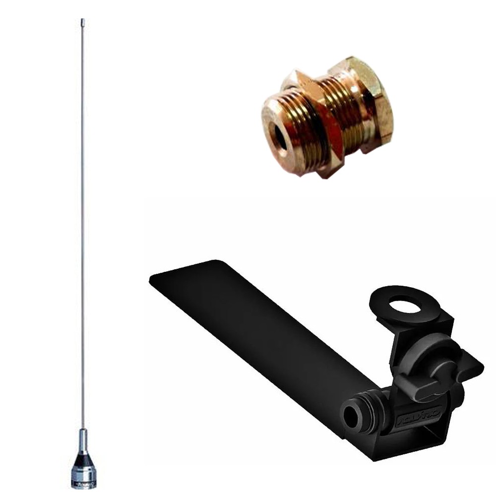 Kit Enfeite Antena Vhf Capota Marítima Pickup Caminhonete Camionete Saveiro Strada Hilux S10 Amarok L200