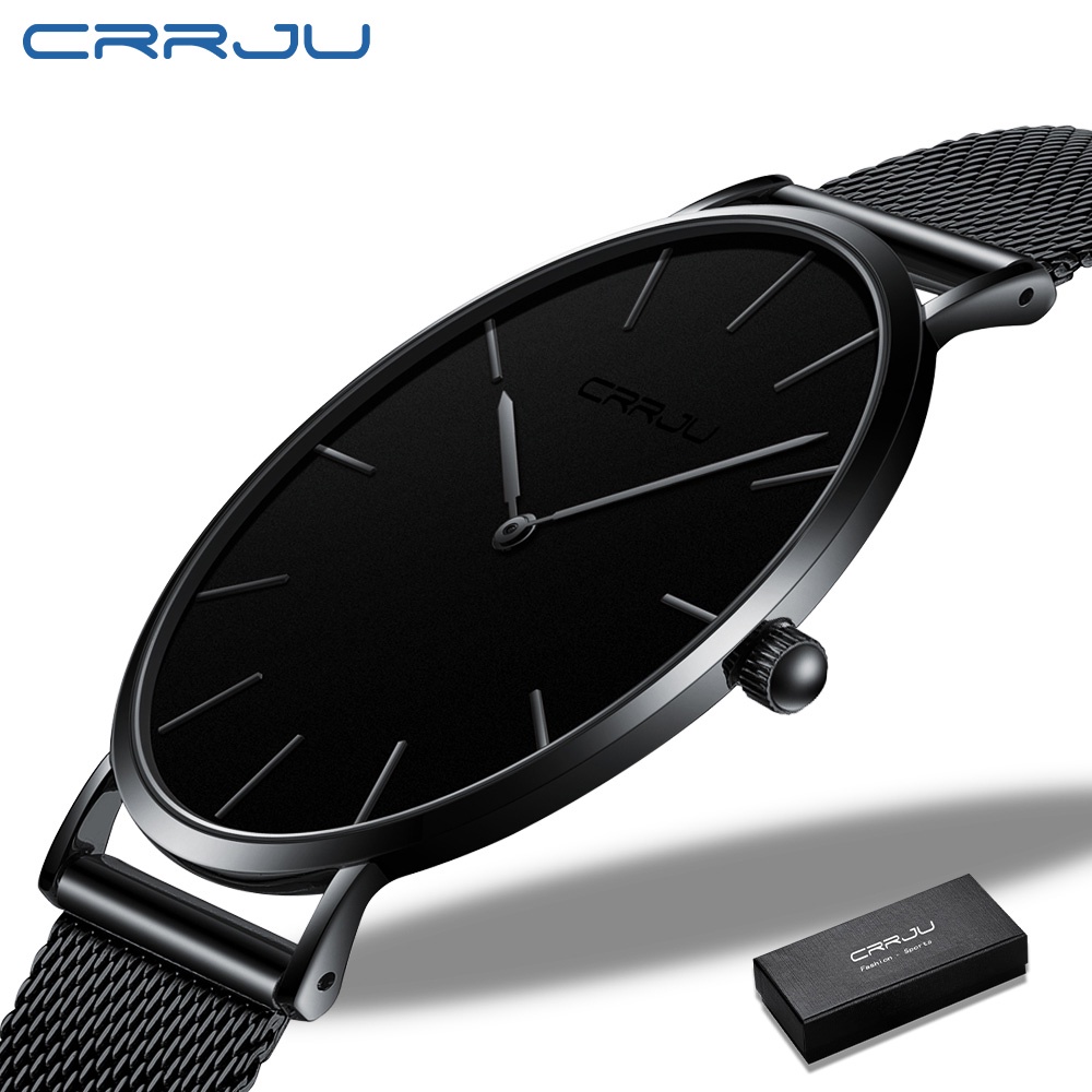 CRRJU Women Watches Top Brand Ultra thin Quartz Casual Stainless steel Waterproof 2185W em Oferta na Shopee