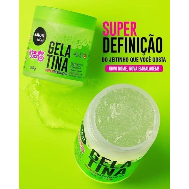 Gelatina Super Definicao De Cachos Salon Line 1kg Shopee Brasil