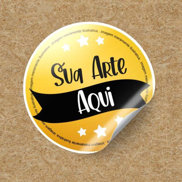 100/150 Adesivos Etiquetas em Vinil Personalizados com sua marca ou logo / Loja Embalagem