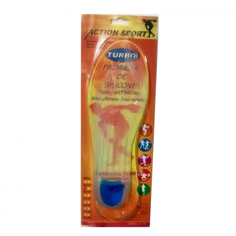 Palmilha Silicone Calcâneo Azul - Action Sport