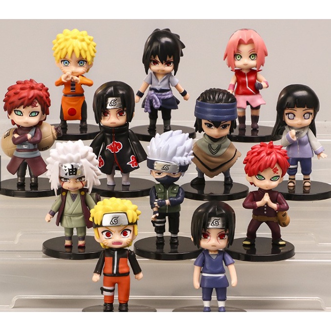 Kit 6 Boneco Naruto Sakura Sasuke Itachi Kakashi Obito