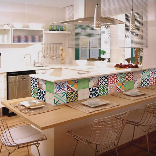KIT Adesivo de Azulejos Ladrilho Hidráulico