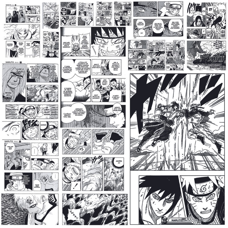 Papel de Parede Adesivo Teens Mangá Quadrinho HQ Naruto GFC-ANIMADO-12 PEQ