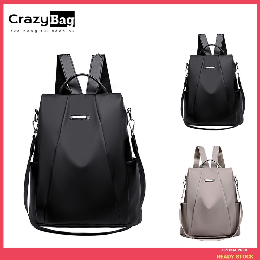 Women's Shoulder Backpack Oxford Backpack in Solid Color and Large Anti-Theft Capacity