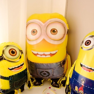 Balão De Filme De Alumínio Com Desenho De Pessoas Amarelas/Pacote De Expressão Para Decoração De Festa De Aniversário/Bebê