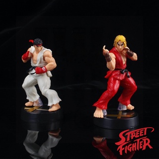 PVC Anime Game Street Fighter Figuras De Ação Modelo Boneca Do Carro Boneca Ken Masters Hoshi Ryu 10CM Action Figure Presente De Aniversário Para Meninos