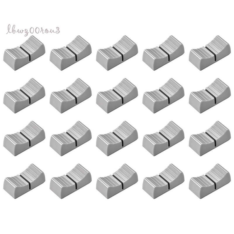 20Pcs Console Misturador Deslizador De Substituição De Botões Deslizadores , Para Potenciômetro Botão Cinza Marca Preta , 24mmx11mmx10mm em Oferta na Shopee