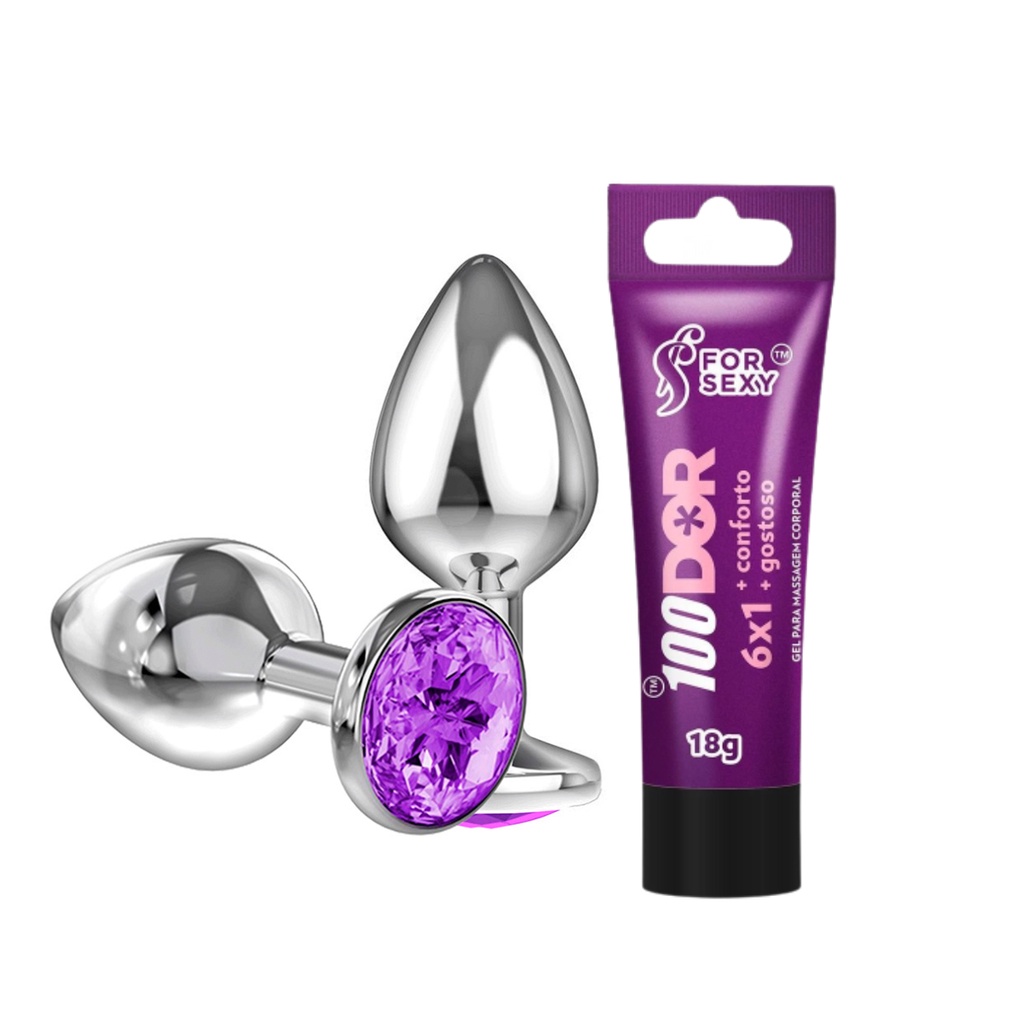 Kit Plug Anal Iniciante + Lubrificante 100 dor 18g Sexo Anal Sex Shop -  Escorrega o Preço