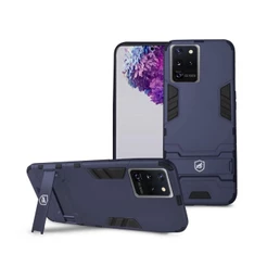 Capa Case Capinha Armor Gshield Galaxy S20 Ultra Azul Escuro com Suporte Kickstand Proteção Militar