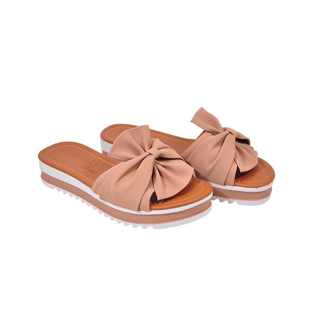 Sandália Feminina Plataforma De Laço Tamanco Leve e Macia Tendência Moda Mulher Promoção Ref.05