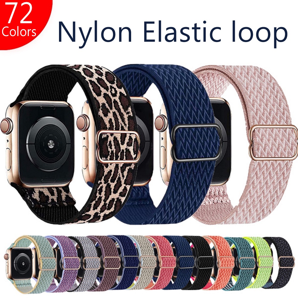 63 Cores Pulseira De Nylon Ajustável Para apple watch Band 44mm 40mm