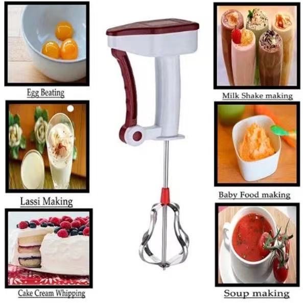 Batedeira de Mão Cozinha Prática Batedor de Ovos Manual/Batedor De Ovos Com Molas - Semi Automático De Aço