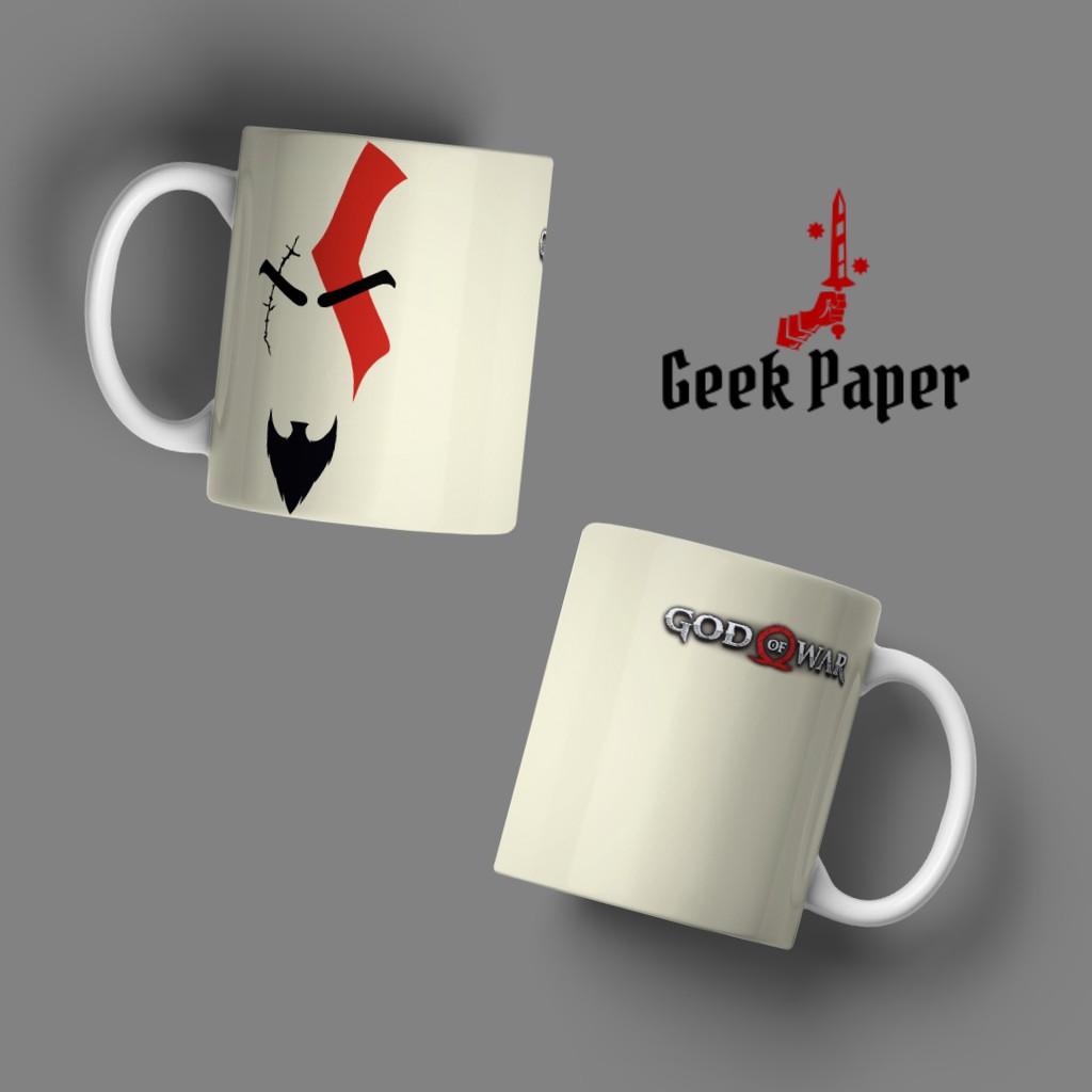 Caneca de Porcelana God of War 4 Jogo - Kratos Cozinha Decoração