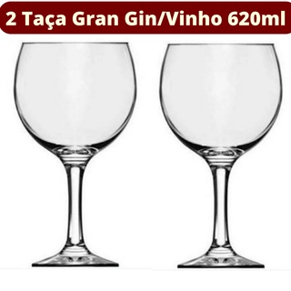 Conjunto 2 Pçs Taça De Vidro Premiere Gran Gin/Vinho 620 Ml (Envio Imediato) Kit 2 pçs