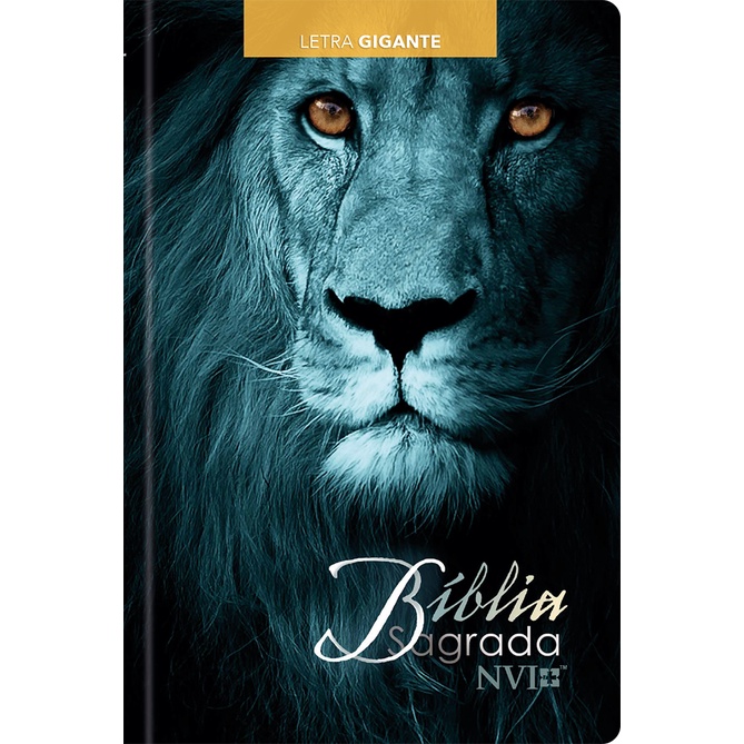 Bíblia Sagrada NVI | Letra Gigante | Capa Dura | Leão Azul
