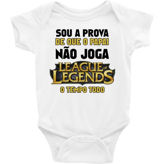 Roupa Body Bebê bebe infantil Pai Não Joga Lol O Tempo Todo League of legends