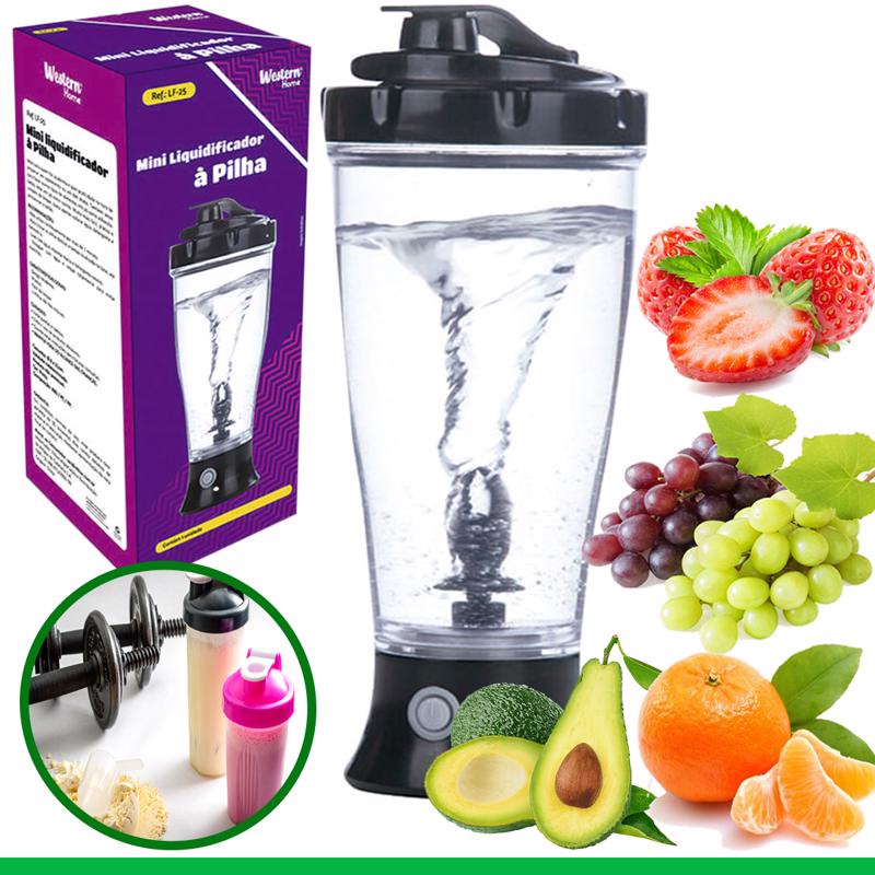 Mixer Liquidificador Misturador Portátil Suco Shake Copo 300ml a Pilha