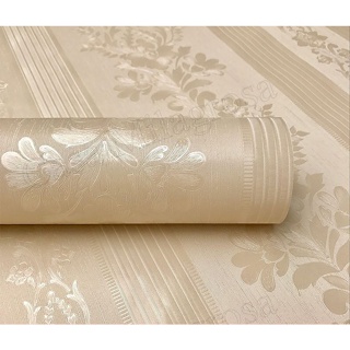 Papel De Parede Adesivo Quarto Sala Listrado Arabesco Bege Texturizado Autocolante em Oferta na Shopee