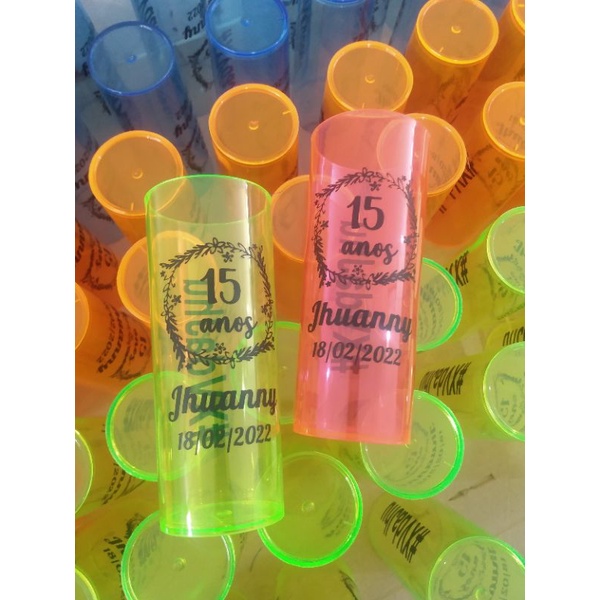 Kit de 40 copos long drink personalizado em uma cor de gravação. em Oferta na Shopee