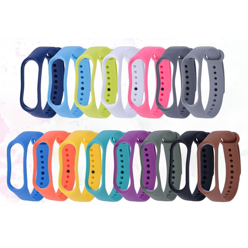 XiaoMi Mi Smart Band 4 Strap Mi Smart Band 3 strap Colourful Silicone Replacement Strap for MiBand 4 MiBand4 Mi Band 3 or Mi Band3