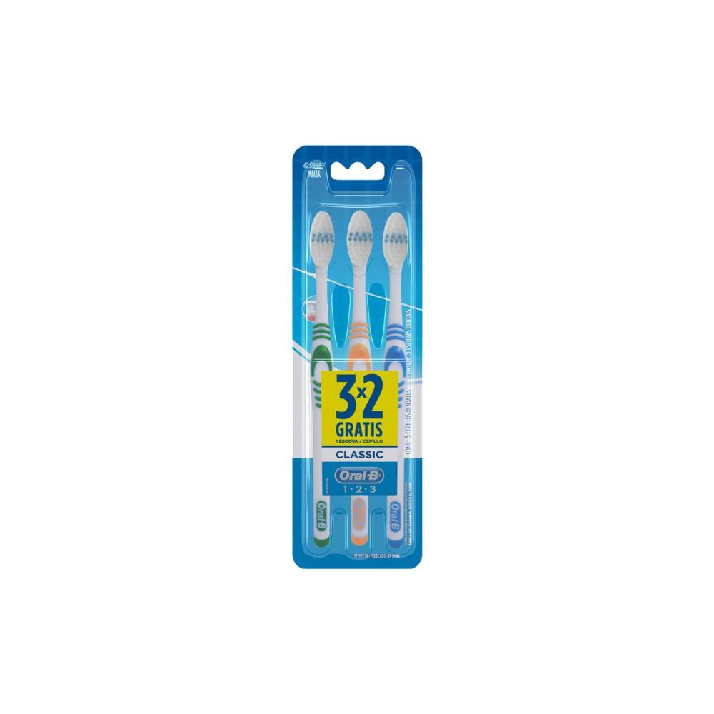 Escova Dental Oral-B Classic - 3 Unidades - Health
