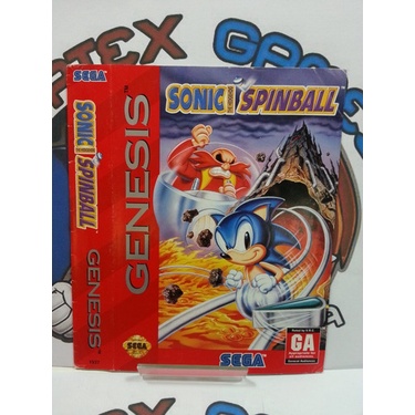 Encarte Sega Sonic Spinball Para Genesis Mega Drive Capa - Escorrega o ...