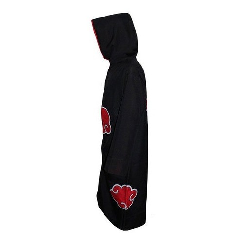 Manto Akatsuki Com Capuz Sem Mascara Cosplay Naruto Fantasia Anime Capa Itachi em Oferta na Shopee