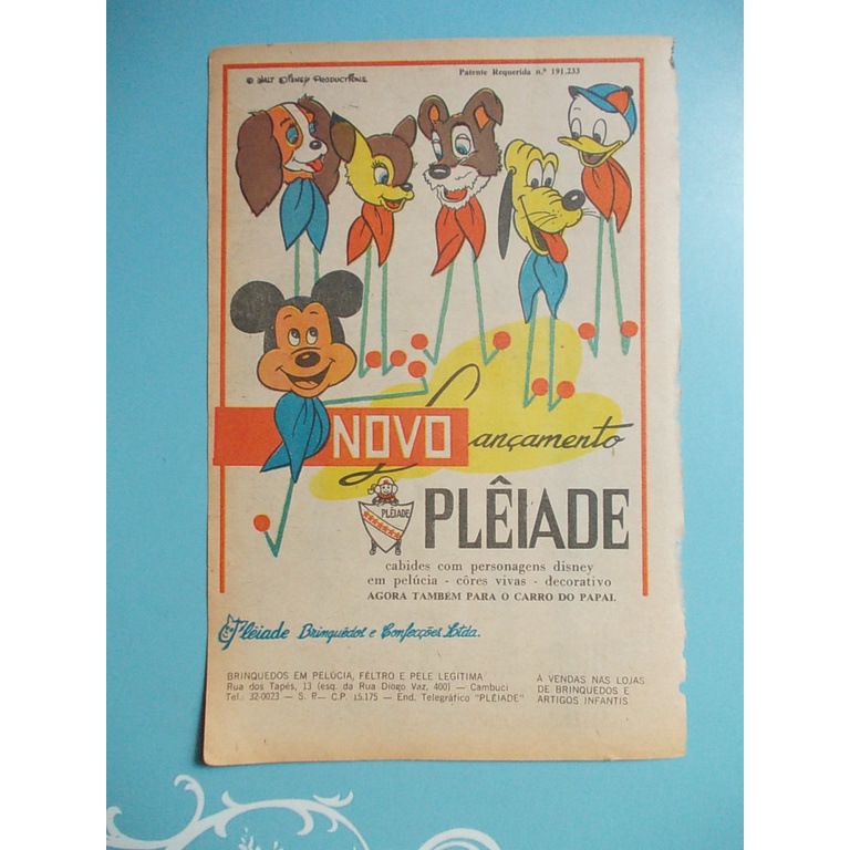 Propaganda Vintage (Papel) Do Gibi Almanaque Tio Patinhas. Novo Lançamento Plêiade Brinquedos e Confecções