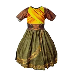 Fantasia Raya e o Ultimo Dragão Infantil Vestido pra Meninas Carnaval e Halloween