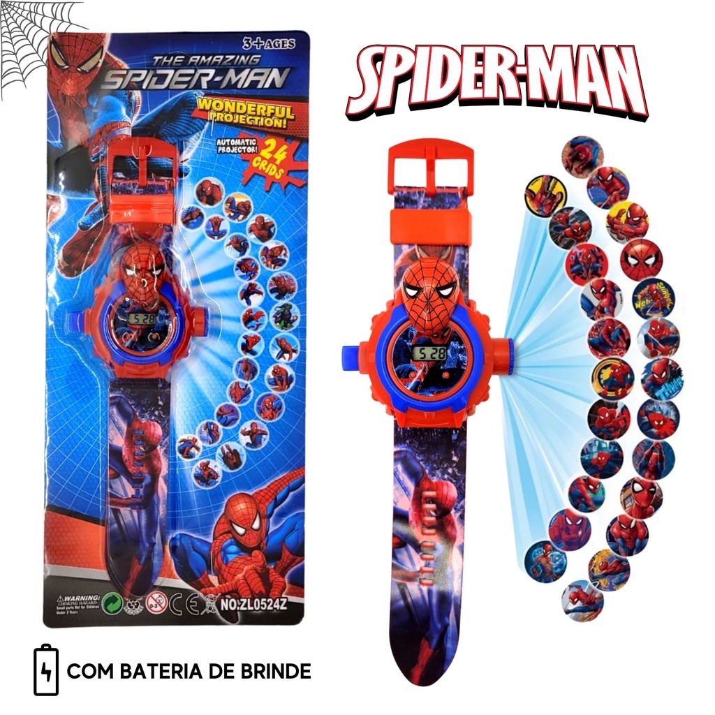 Relogio Homem Aranha Digital Menino Vingadores Presente Infantil ...