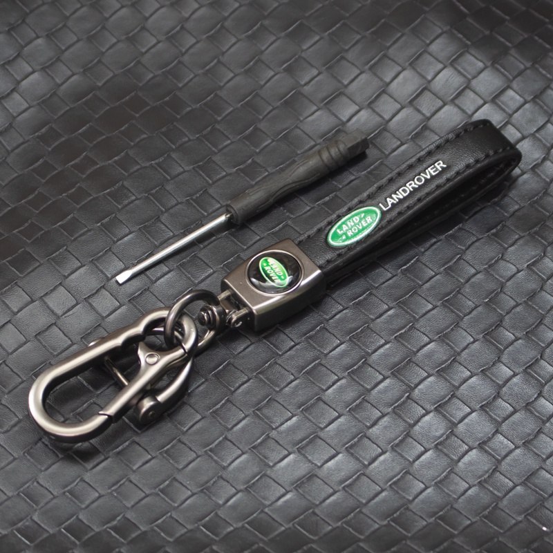 1pcs Chaveiro De Carro Logotipo Land Rover Preto Couro Chave Para Range Discovery Guardian 4 Freelander 2