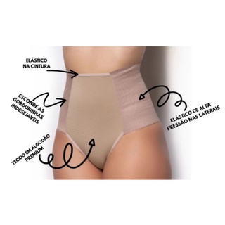 Cinta Modeladora De Alta Compressão Com Elásticos Laterais Cintura Alta Diminui Medidas em Oferta na Shopee