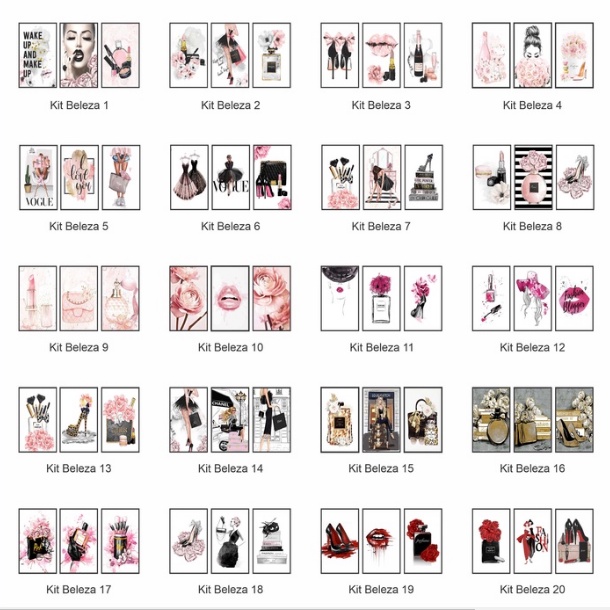Quadro Decoratico 20x30 Para  Salao De Beleza Manicure Perfumaria Maquiadora Hair Stylist Loja De Roupas