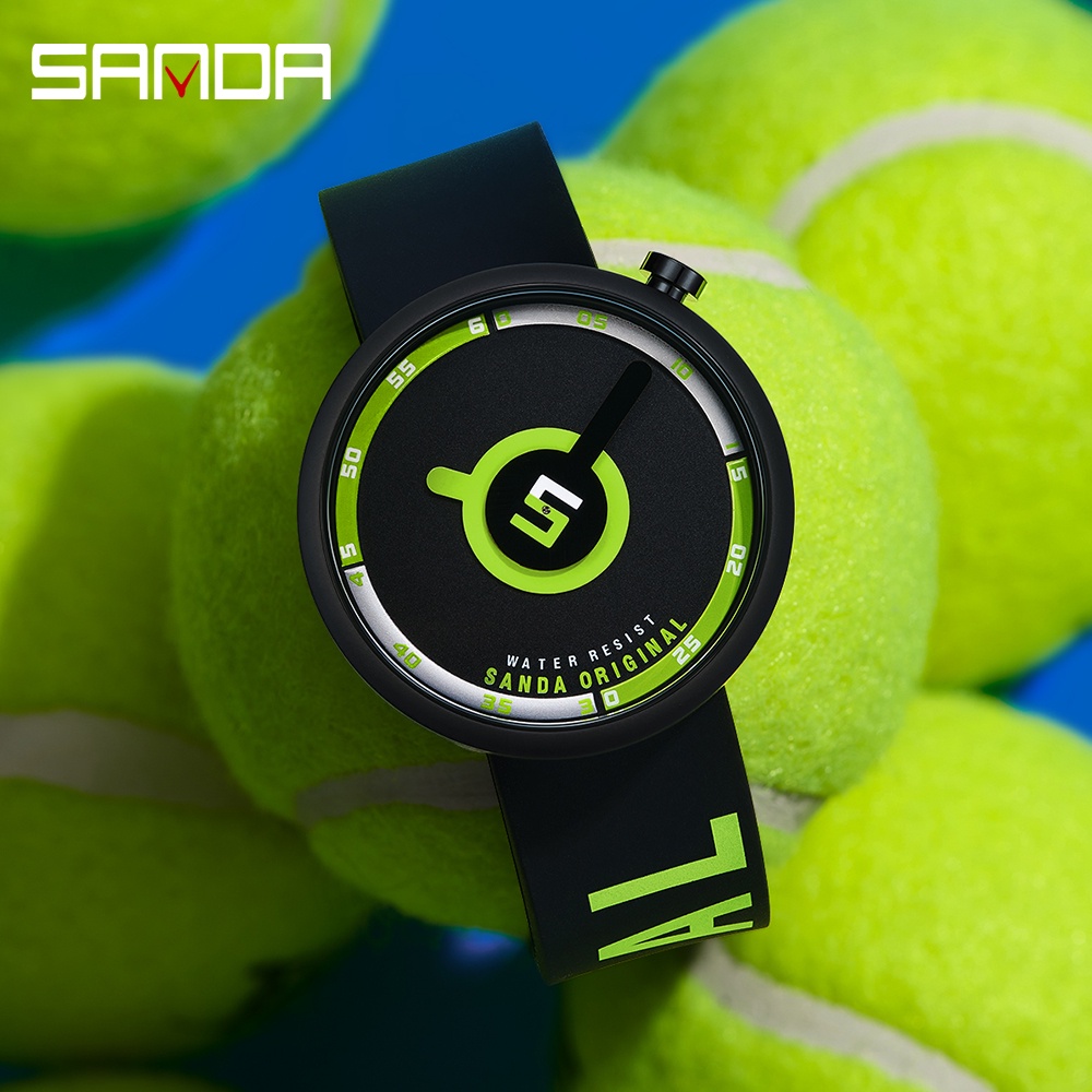 Sanda Relógio De Pulso Feminino Casual Esportivo Fashion Estilo Simples À Prova D'água Em Cor Lisa P1109-2