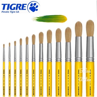 Pincel Redondo 816  Pituá Cerda Natural  - Tigre em Oferta na Shopee