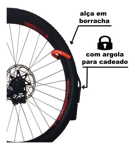 Gancho Dec Ciclismo Patinete Acolchoado Aço Local P/cadeado