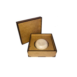 Caixa Quadrada Porta 1 Sabonete a Laser MDF RF200 em Oferta na Shopee