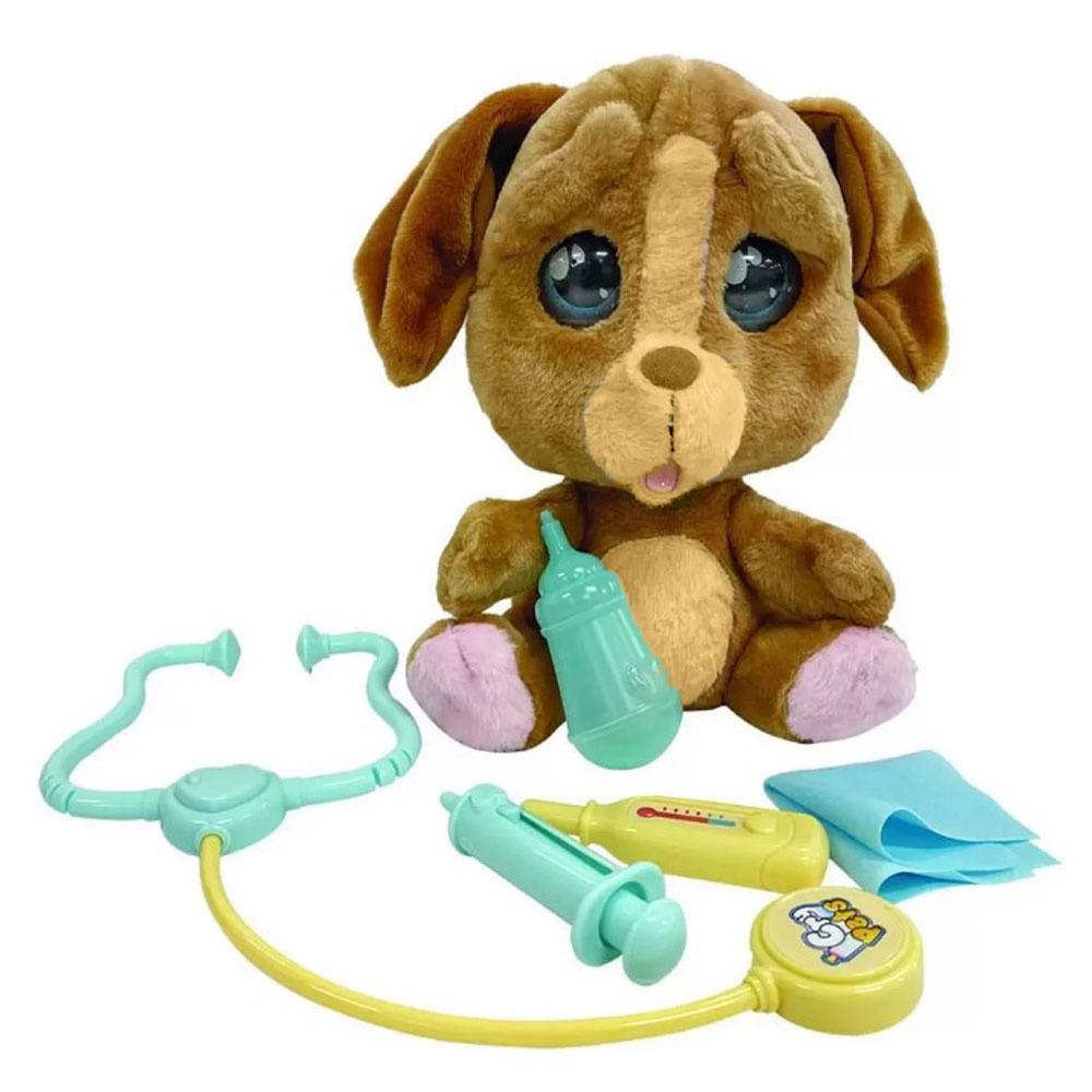 Pelúcia Cry Pets Cachorrinho Multikids Acessórios de Veterinário