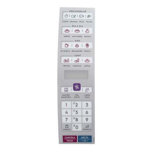 Membrana Teclado Microondas Eletrolux Meo-44