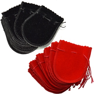 50 Saquinhos de Veludo Tamanho 6,5 x 8 cm - joias - presentes cores preto, vermelho e verde tiffany em Oferta na Shopee