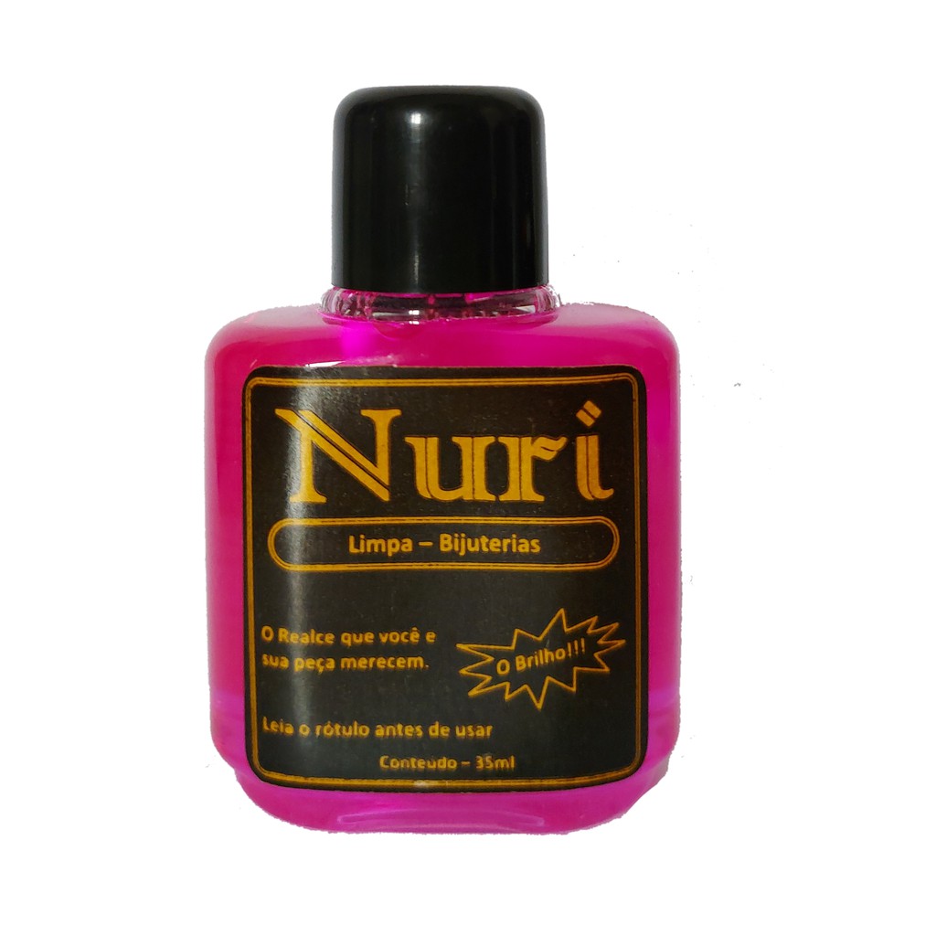 Limpa Bijuteria Nuri Original 35ml - Limpa Biju - Líquido Para Limpar Biju Bijuteria